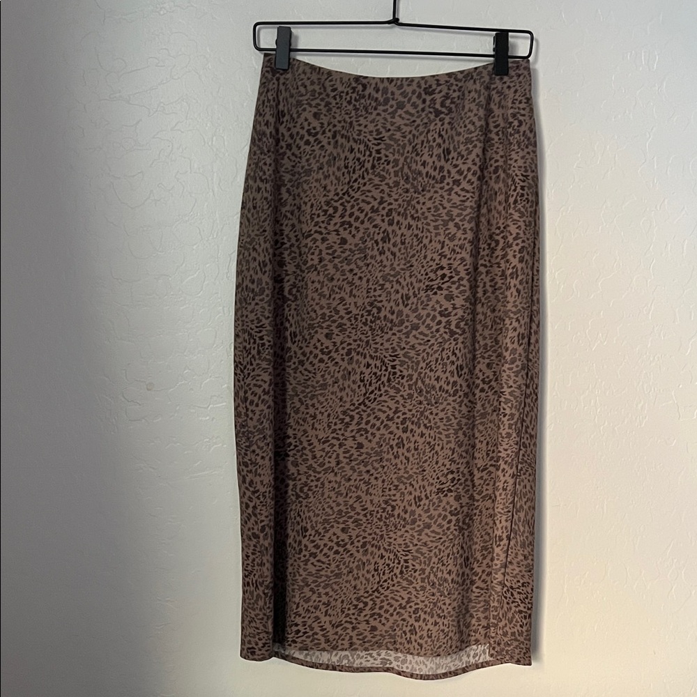 A New Day Leopard Print Skirt